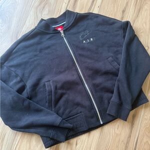 Nike Black Zip-Up Sweater Size small